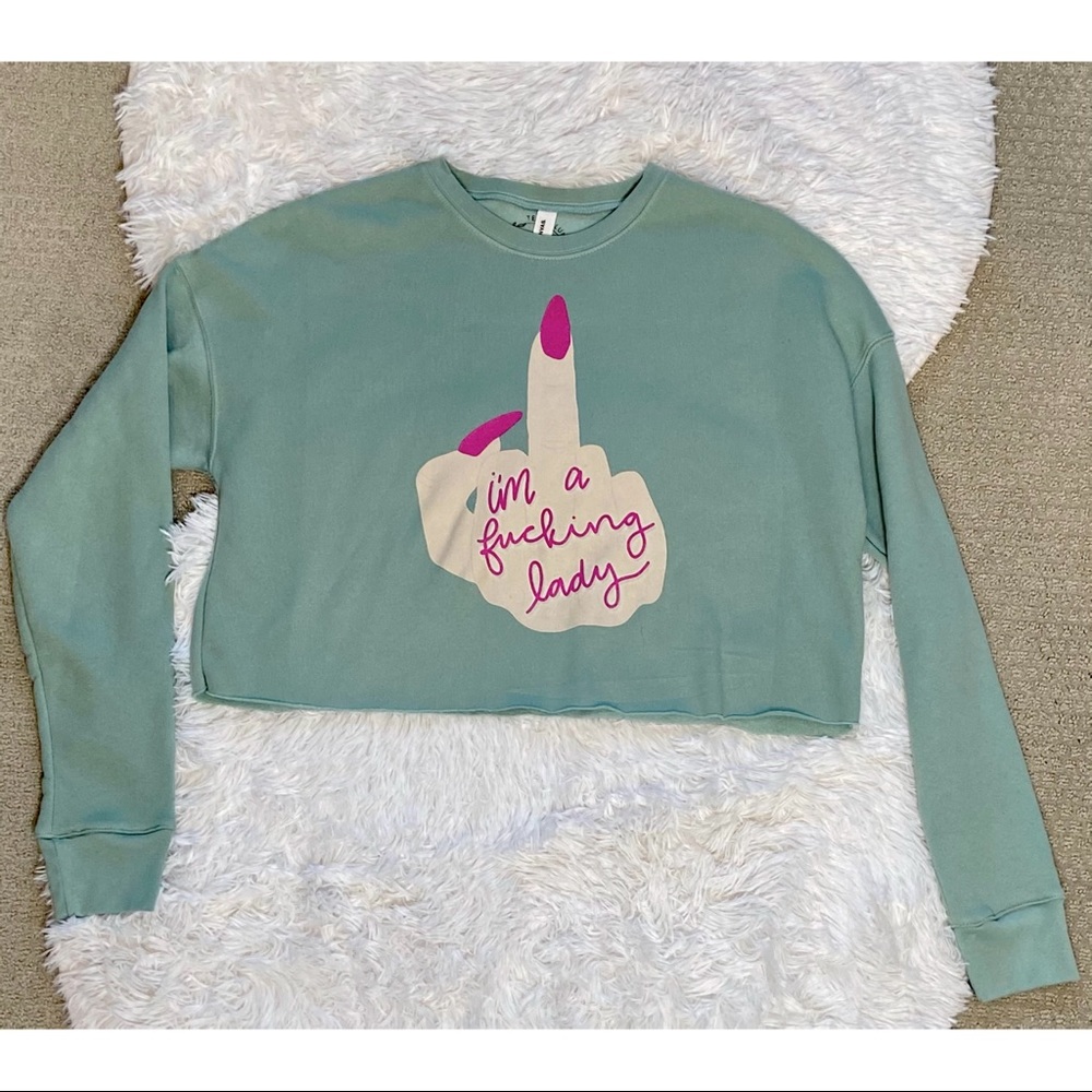 Cropped Teal Pullover!